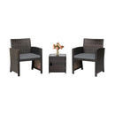 3 Pieces Patio Wicker Furniture Set with Storage Table and Protective Cover by LJGDeals