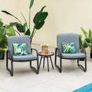 3 Pieces Patio Bistro Conversation Set with Waterproof DPC Tabletop by LJGDeals