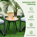 3 Pieces Patio Bistro Conversation Set with Waterproof DPC Tabletop by LJGDeals