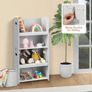 4-in-1 Kids Table and Chairs with Multiple Storage for Learning-Gray by DirectDeals