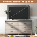 6-Drawer Wide Dresser Chest with Center Support and Anti-tip Kit-Gray by LJGDeals