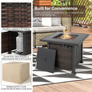 9 Pieces Patio Furniture Set with 32‚Äù Fire Pit Table and 50000 BTU Square Propane Fire Pit by LJGDeals