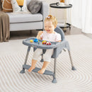 4-in-1 Convertible Baby High Chair with Removable Double Tray by LJGDeals