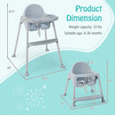 4-in-1 Convertible Baby High Chair with Removable Double Tray by LJGDeals