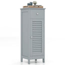 Woodern Bathroom Floor Storage Cabinet with Drawer and Shutter Door by LJGDeals