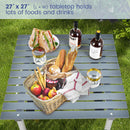 Folding Outdoor Camping Table with Carrying Bag for Picnics and Party-Gray