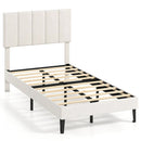 Upholstered Platform Bed with Adjustable Headboard - Twin by LJGDeals