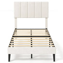 Upholstered Platform Bed with Adjustable Headboard - Twin by DirectDeals