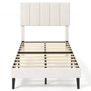 Upholstered Platform Bed with Adjustable Headboard - Twin by LJGDeals
