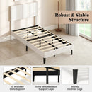 Upholstered Platform Bed with Adjustable Headboard - Twin by LJGDeals