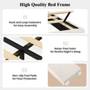 Upholstered Platform Bed with Adjustable Headboard - Twin by LJGDeals