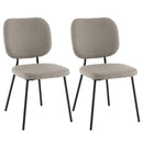 Set of 2 Modern Armless Dining Chairs with Linen Fabric by LJGDeals
