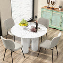 Set of 2 Modern Armless Dining Chairs with Linen Fabric by LJGDeals