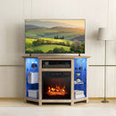 Fireplace Corner TV Stand with LED Lights and Smart APP Control for 50 Inches TV by LJGDeals