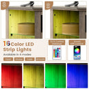 Fireplace Corner TV Stand with LED Lights and Smart APP Control for 50 Inches TV by LJGDeals