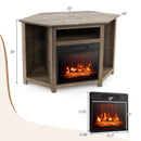 Fireplace Corner TV Stand with LED Lights and Smart APP Control for 50 Inches TV by LJGDeals