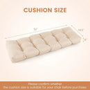 Indoor Outdoor Tufted Bench Cushion with Soft PP Cotton by LJGDeals