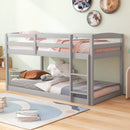 Twin Size Bunk Bed with High Guardrails and Integrated Ladder by LJGDeals
