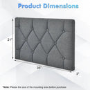 Upholstered Wall Mounted Headboard with Tufted Button Linen Fabric by LJGDeals
