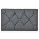 Upholstered Wall Mounted Headboard with Tufted Button Linen Fabric by LJGDeals