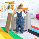 Wooden Kids Toy Storage Organizer with Lid-Gray by LJGDeals