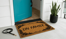 Geometric Border Personalized Coir Mat