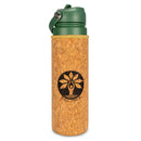 Green Cork Sleeve Bottle with Flip Straw Lid | 25oz by Yoloha Yoga