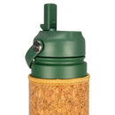 Green Cork Sleeve Bottle with Flip Straw Lid | 25oz by Yoloha Yoga