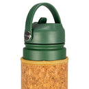 Green Cork Sleeve Bottle with Flip Straw Lid | 25oz by Yoloha Yoga