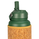 Green Cork Sleeve Bottle with Flip Straw Lid | 32oz by Yoloha Yoga