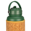 Green Cork Sleeve Bottle with Flip Straw Lid | 32oz by Yoloha Yoga