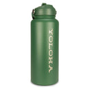 Green Cork Sleeve Bottle with Flip Straw Lid | 32oz by Yoloha Yoga