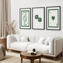 Vintage Poker Card Set of 3 Pieces Trendy Wall Art by Wall Art Set