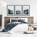 Large Foggy Forest Wall Art Set. Scandinavian Decor by Wall Art Set