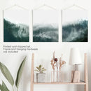 Large Foggy Forest Wall Art Set. Scandinavian Decor by Wall Art Set