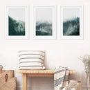 Large Foggy Forest Wall Art Set. Scandinavian Decor by Wall Art Set