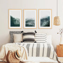 Large Foggy Forest Wall Art Set. Scandinavian Decor by Wall Art Set