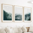 Large Foggy Forest Wall Art Set. Scandinavian Decor by Wall Art Set