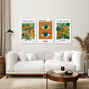 Modern Abstract Flower Marker Set of 3 Piece by Wall Art Set