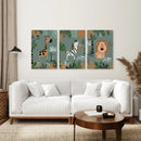 Baby Giraffe, Zebra, Lion Nursery Wall Decor by Wall Art Set