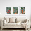 Green Dinosaur Nursery Decor Kids Room Wall Art by Wall Art Set