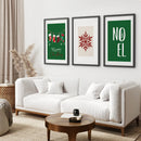 Trendy Green Christmas Holiday Art Nursery Decor by Wall Art Set