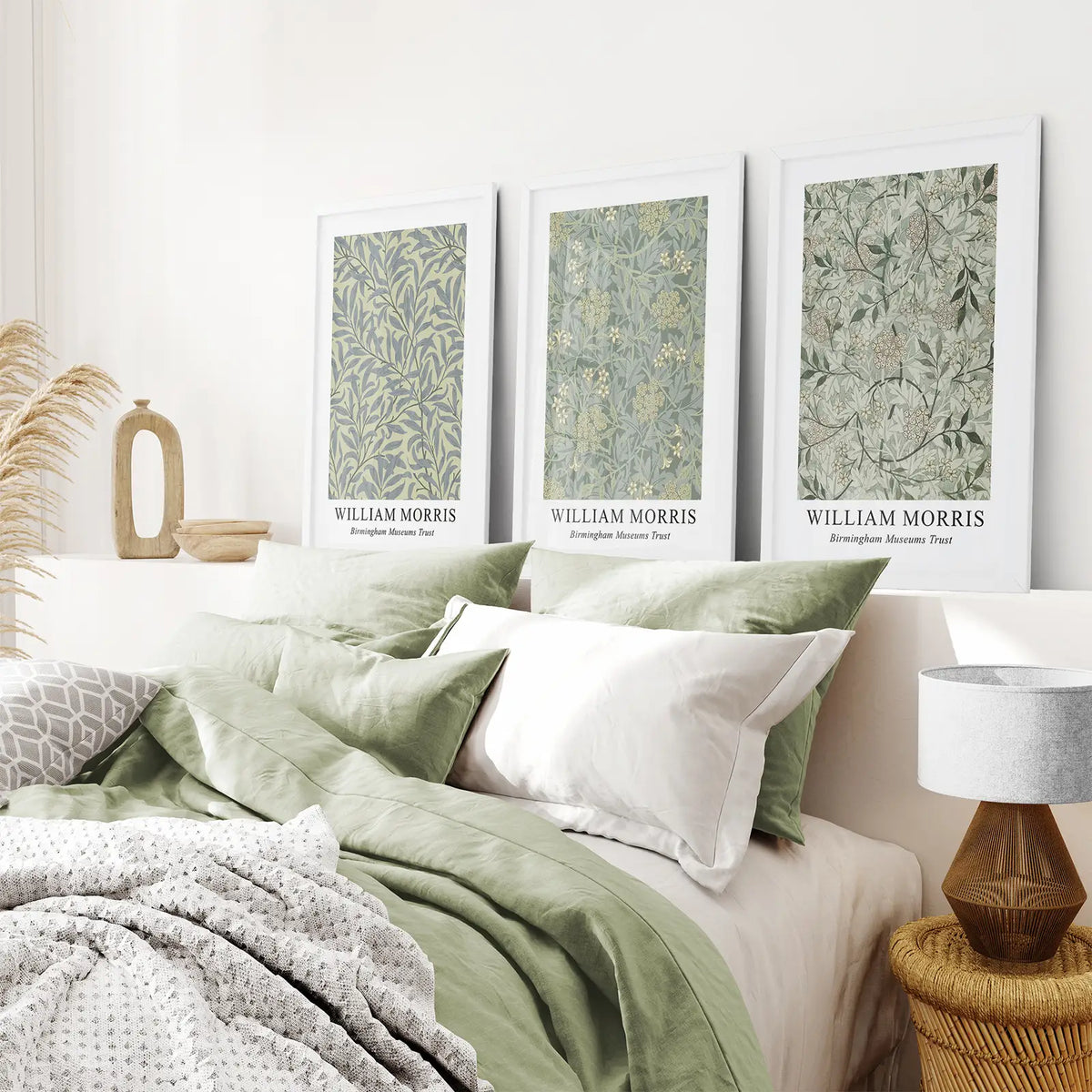 Large William Morris Floral Pattern Art Set Decor, photo 3 of 9
