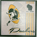 Green Bay Packers 9.5'' x 9.5'' Throwback Album Wood Sign by Dynasty Sports & Framing