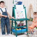 3 in 1 Double-Sided Storage Art Easel-Brown by LJGDeals