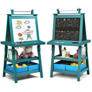 3 in 1 Double-Sided Storage Art Easel-Brown by LJGDeals