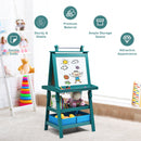 3 in 1 Double-Sided Storage Art Easel-Brown