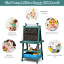 3 in 1 Double-Sided Storage Art Easel-Brown