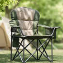 500 lbs Heavy Duty Folding Camping Chair w/ Cup Holder & Cooler Bag | Portable Outdoor Beach Seat by 2Dropme