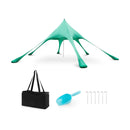 20 x 20 Feet Beach Canopy Tent with UPF50+ Sun Protection and Shovel by LJGDeals